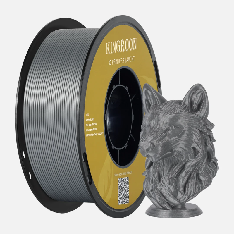 PETG Kingroon срібний 1кг (1.75мм) PETG Kingroon срібний 1кг (1.75мм)